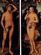Lucas Cranach the Younger Adam and Eve oil painting on canvas